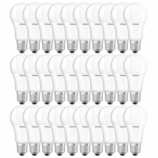 30 x Osram LED Leuchtmittel Classic Birnenform A60 10W = 75W E27 matt 1055lm warmweiß 2700K