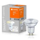 4 x Ledvance LED Smart+ Glas Reflektor PAR16 4,9W = 50W GU10 350lm warmweiß 2700K 45° Dimmbar App Google Alexa WiFi