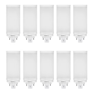 10 x Osram LED Leuchtmittel Dulux T/E 7W = 18W GX24q-2 720lm 830 3000K warmweiß HF&AC Mains