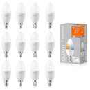 12 x Ledvance LED Smart+ Kerze B40 4,9W = 40W E14 470lm Tunable White 2700K-6500K 200° Dimmbar App Google Alexa WiFi