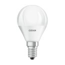 30 x Osram LED Leuchtmittel P45 Tropfen 5,5W = 40W E14 matt 470lm 827 Warmweiß 2700K