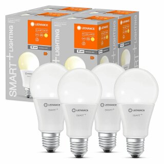 4 x Ledvance LED Smart+ Birne A75 14W = 100W E27 matt 1521lm warmweiß 2700K Dimmbar App Google Alexa WiFi