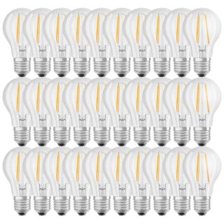 30 x Osram LED Filament Leuchtmittel Birnenform A60 6,5W = 60W E27 klar 806lm neutralweiß 4000K