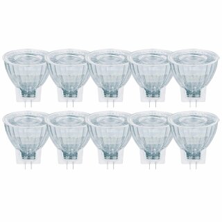 10 x Osram LED Leuchtmittel MR11 Glas Reflektor 4,5W = 35W GU4 12V 345lm warmweiß 2700K 36° Ra>90 DIMMBAR