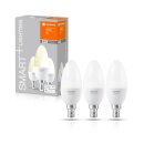 12 x Ledvance LED Smart+ Kerze 4,9W = 40W E14 matt 470lm warmweiß 2700K Dimmbar App Google Alexa WiFi