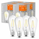 4 x Ledvance LED Smart+ Filament Edison ST64 6W = 60W E27...