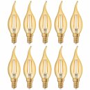 10 x Osram LED Filament Vintage 1906 Windstoßkerze...