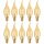 10 x Osram LED Filament Vintage 1906 Windstoßkerze 1,5W = 12W E14 Gold 120lm extra warmweiß 2400K