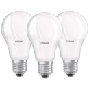 3 x Osram LED Leuchtmittel A60 Birnen 10W = 75W E27 matt...
