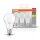 3 x Osram LED Leuchtmittel A60 Birnen 10W = 75W E27 matt 1055lm warmweiß 2700K 200°