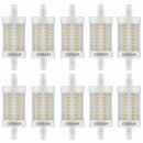 10 x Osram LED Leuchtmittel Stab 78mm Line 6,5W = 60W R7s...