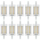 10 x Osram LED Leuchtmittel Stab 78mm Line 6,5W = 60W R7s...