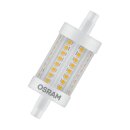10 x Osram LED Leuchtmittel Stab 78mm Line 6,5W = 60W R7s klar 806lm warmweiß 2700K 330°