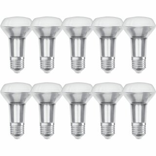 10 x Osram LED Leuchtmittel Glas Reflektor R63 2,6W = 40W E27 matt 210lm warmweiß 2700K 36°