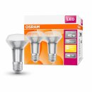 10 x Osram LED Leuchtmittel Glas Reflektor R63 2,6W = 40W E27 matt 210lm warmweiß 2700K 36°