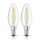 2 x Bellalux LED Filament Leuchtmittel Kerzen 4W = 40W E14 klar 470lm 827 warmweiß 2700K