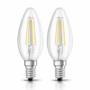 10 x Bellalux LED Filament Leuchtmittel Kerzen 4W = 40W E14 klar 470lm 827 warmweiß 2700K