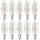 10 x Radium LED Filament Leuchtmittel Kerze gedreht 4W = 40W E14 klar 470lm warmweiß 2700K