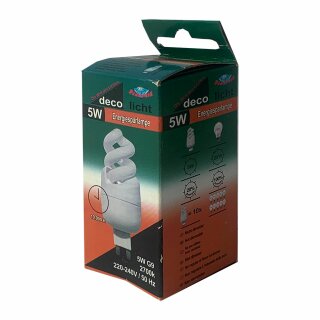Karat Energiesparlampe ESL Spiralform 5W = 25W G9 Spirale 200lm warmweiß 2700K