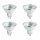 4 x TIP Halogen Leuchtmittel MR16 Reflektor 35W GU5,3 12V warmweiß 38°