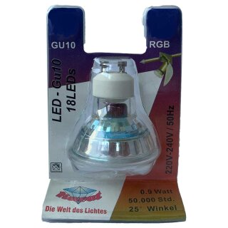 Karat LED Leuchtmittel Reflektor MR16 0,9W GU10 RGB Farbwechsel