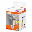 10 x Osram LED Star Leuchtmittel Glas Reflektor R80 9,1W = 100W E27 matt 670lm FS warmweiß 2700K flood 36°