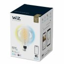 WiZ Smart LED Filament G200 Globe 6,5W = 40W E27 klar 470lm CCT 2700K-6500K dimmbar App Google Alexa WiFi