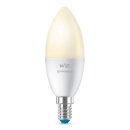 WiZ Smart LED Kerze 4,9W = 40W E14 matt 470lm warmweiß 2700K Dimmbar App Google Alexa WiFi