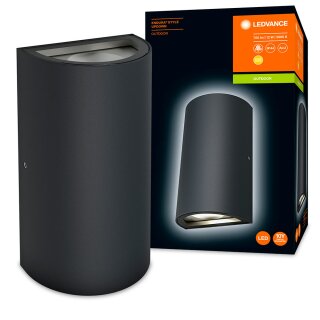Ledvance LED Außenleuchte Wandlampe Endura Style Updown Dunkelgrau IP44 12W 700lm warmweiß 3000K