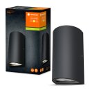 Ledvance LED Außenleuchte Wandlampe Endura Style Updown Dunkelgrau IP44 12W 700lm warmweiß 3000K