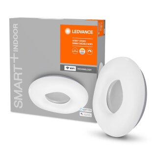Ledvance LED Smart+ Wand- & Deckenleuchte Orbis Cromo Weiß Ø50cm 34W 3200lm 3000K-6500K Dimmbar App Google Alexa WiFi