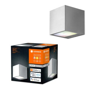 Ledvance LED Smart+ Außenleuchte Wandlampe Brick Wall Stahl Up/Down 14W 1350lm RGBW Warmweiß Dimmbar App Google Alexa WiFi