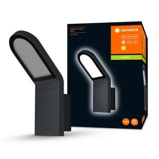 Ledvance LED Außenleuchte Wandleuchte Endura Style Wall Dunkelgrau IP44 12W 740lm warmweiß 3000K