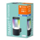 Ledvance LED Smart+ Außenwandleuchte Modern Lantern Dunkelgrau IP44 12W 650lm RGBW 2700K-6500K Dimmbar App Google Alexa Apple HomeKit Bluetooth