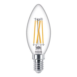 Philips LED Filament Leuchtmittel Kerze 3,2W = 25W E14 klar 250lm WarmGlow 2200K-2700K DIMMBAR