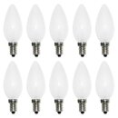 10 x Leuci Glühbirne Kerze 40W E14 opal...