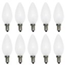 10 x Leuci Glühbirne Kerze 40W E14 opal Glühlampe 40 Watt warmweiß dimmbar