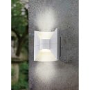 Eglo LED Außenwandleuchte Redondo Weiß IP44 2 x 2,5W 360lm warmweiß 3000K Up/Down