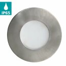Eglo LED Einbauleuchte Edelstahl rund Ø8,4cm IP65 5W GU10 350lm warmweiß 3000K