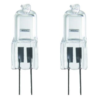 2 x GE Halogen Stiftsockellampen 10W G4 12V klar 140lm warmweiß 2800K dimmbar