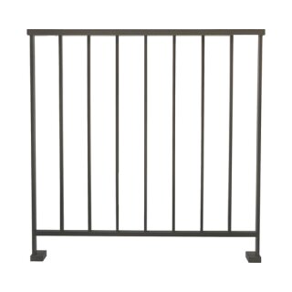 Geländer Geländerset Pertura Triton Aluminium anthrazit für Bodenmontage LINUS Länge & Höhe: 1m