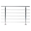 Geländer-Set für den Außenbereich Silber...