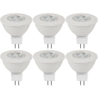 6 x Müller-Licht HD LED Leuchtmittel MR16 Reflektor 5W = 28W GU5,3 280lm Ra>90 warmweiß 2700K flood 38°