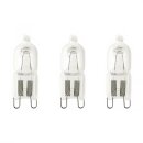 3 x Osram Halogen Halopin Stiftsockellampe 33W = 40W G9 klar 230V 460lm warmweiß 2800K dimmbar