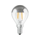 Osram LED Filament Retrofit Classic P45 Tropfen 4W = 31W E14 Kopfspiegel silber 350lm warmweiß 2700K