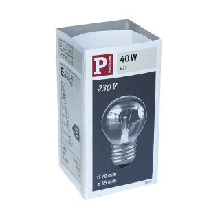 1 x Paulmann Glühbirne Tropfen 40W E27 Klar Glühlampe 40...
