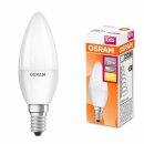 Osram LED Leuchtmittel Classic B35 Kerze 3,2W = 25W E14 matt 250lm warmweiß 2700K