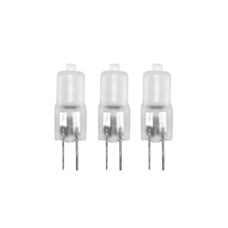 3 x G4 Halogen Stiftsockel 20W 12V MATT Satin Halogenlampe UV Stop