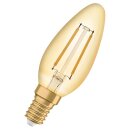 Osram LED Filament Vintage 1906 Leuchtmittel Kerze 2,5W = 22W E14 Gold 220lm extra warmweiß 2400K