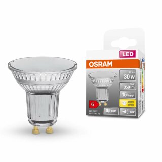 Osram LED Leuchtmittel PAR16 Glas Reflektor Star 4,3W = 50W GU10 350lm warmweiß 2700K 120°